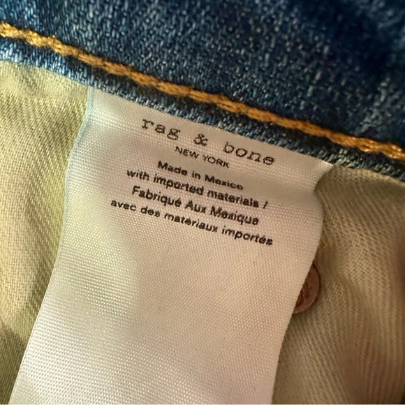 Rag & Bone ‘Dre’ Low-Rise Slim Boyfriend Ankle Jeans in “Julienne” Wash Size 26 - Picture 13 of 16
